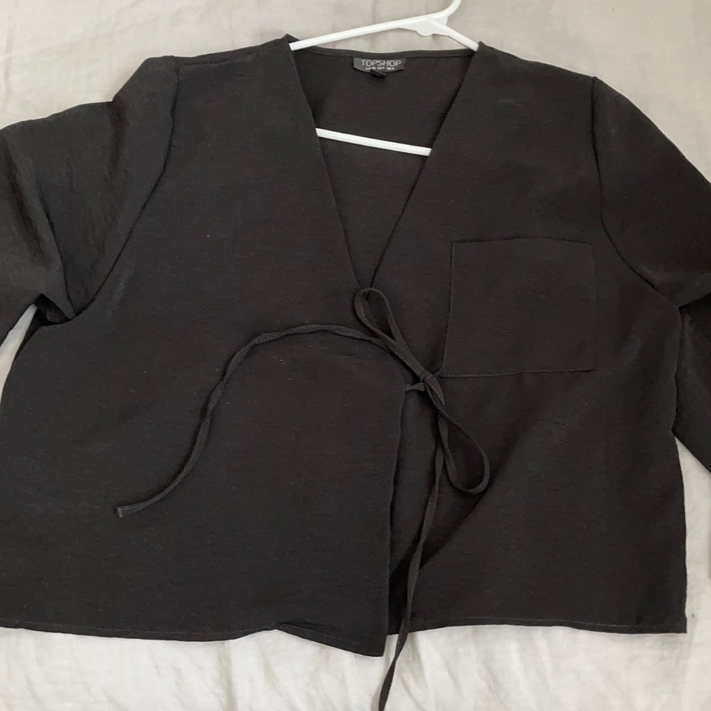 Topshop faux wrap top